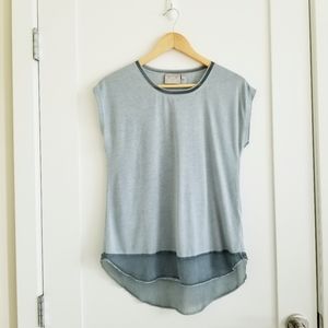 DANTELLE mesh trim raglan cap sleeve top